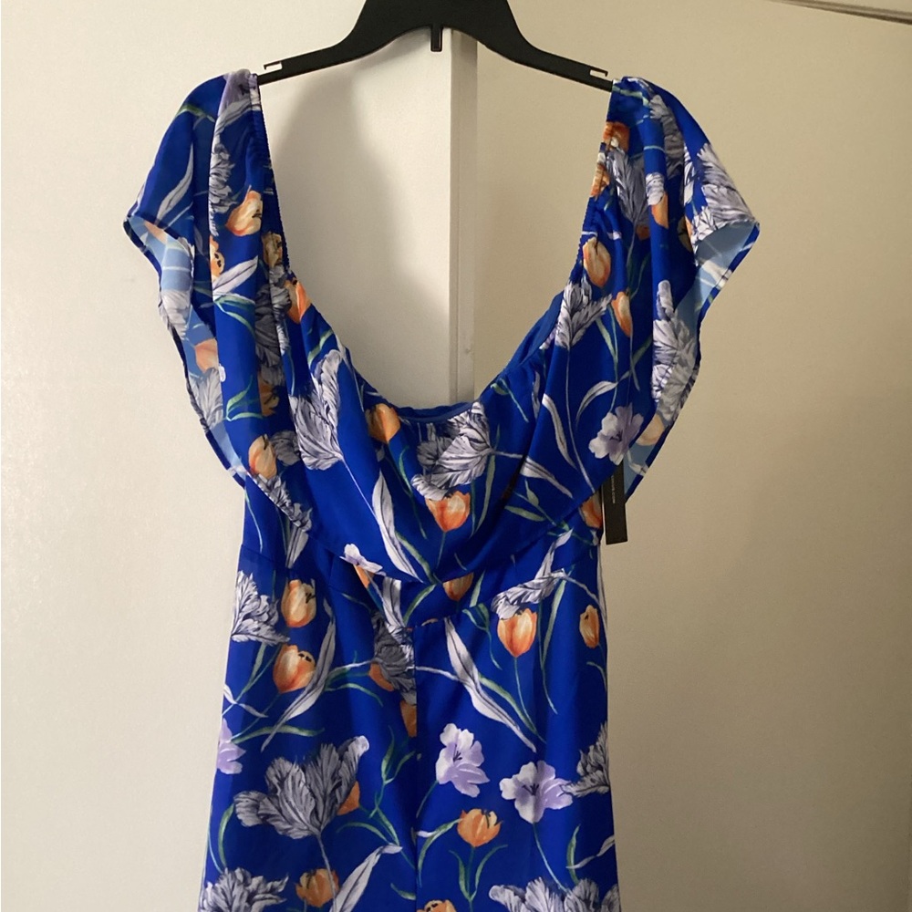 Floral Blue Romper